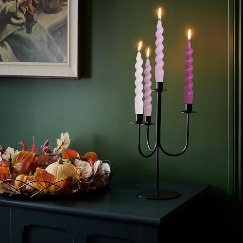 Image of 4 Gradient Purple 7.5 Inch Twisted Candles