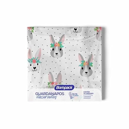Guardanapo Bunny com 20 Unidades - Bompack