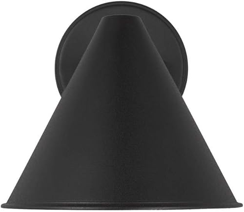 Generation Lighting 8438501-12 Crittenden - Lámpara de pared para exteriores, con cono de metal, compatible con cielo oscuro, 1 luz de 75 vatios, 8