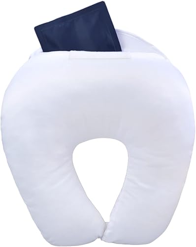 Miniatura 6 de rainbowstar Almohada de hielo para dolor de cabeza, almohada para aliviar el dolor de cabeza con bolsillo para migrañas y alivio de dolor de cabeza