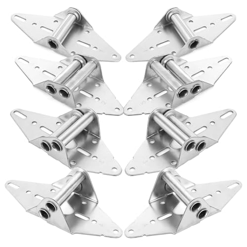 AKOLAFE 8PCS Garage Door Hinges #1#2#3#4 Heavy Duty 14 Gauge Garage Door Parts Replacement Commercial Garage Door Accessories Galvanized Garage Door Hardware Kit for Garage Door Parts and Hardware