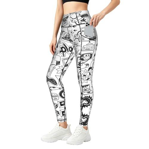Leggings de videojuegos para mujer con cintura alta que no se bajan