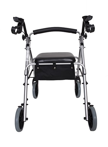 Angel Mobility Ultralite Lightweight Folding Rollator Four Wheeled Walking Zimmer Frame With Seat And Brakes. - 2