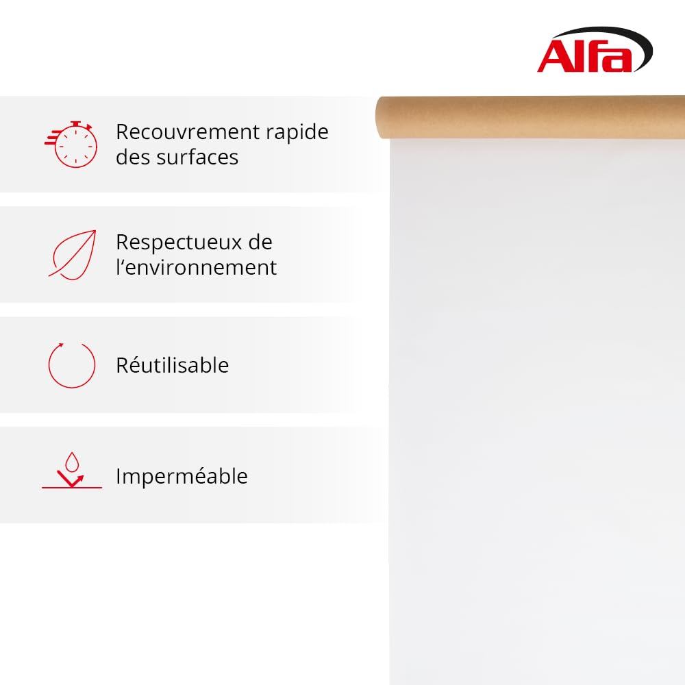 Alfa Carton de protection chantier – Sol & surface – 50 m² – 280 g/m²