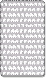 100% COTTON FITTED SHEET WITH PRINTED DESIGN FOR BABY JUNIOR BED 160x80CM (Big white stars on grey background)