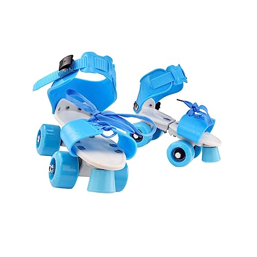 SUPVOX Boys and Girls Skate Shoes Four Wheels Blue Size 25-32 Sturdy and Comfortable