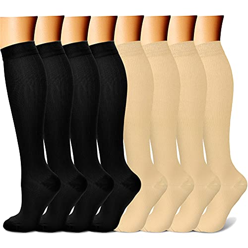 Image of Compression Socks (7 Pairs), 15-20 mmhg is BEST Graduated Athletic & Medical for Men & Women, Running, Flight, Travel, Nurses, Pregnant - Boost Performance, Blood Circulation