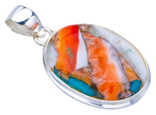 Pendentif calcédoine de cuivre en argent 925, le cadeau fait main idéal