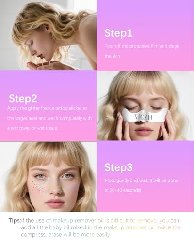 Image of Makeup Patches, Holographic Multichrome Stickers Temporary Face Tattoos, Body Face Glitter for Women Girls, Country Concerts Singer Festival Rave Accessories (iridescent - 10 pcs)
