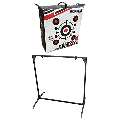 Morrell Outdoor Keep Hammering 54 Pound Adult Field Point Archery Bag Target and HME Products Bowhunting 30 Inch Practice Shooting Bag Target Stand