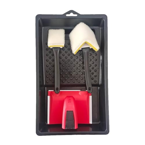 Derwrtup Coupe-bordures, pinceau pour murs - 4 outils de peinture pour bords d'angle pour peindre, outil de coupe de couleur pratique, coupe-bordure avec moulure et tampon de réparation pour
