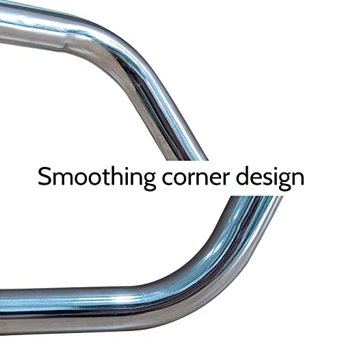 Riser Handlebar - Great for Mountain, Road, and Hybrid Bikes - Multiple Rise Options (Silver, 25.4mm)