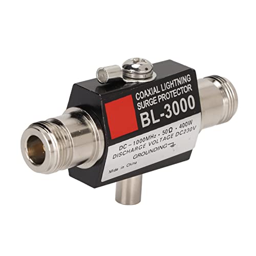 Yinitone BL3000 Coaxial Surge Protector N Female to N Female Arrester with High Safety Stable Performance All Round Protection for Communication Equipment Building Antennas Iron