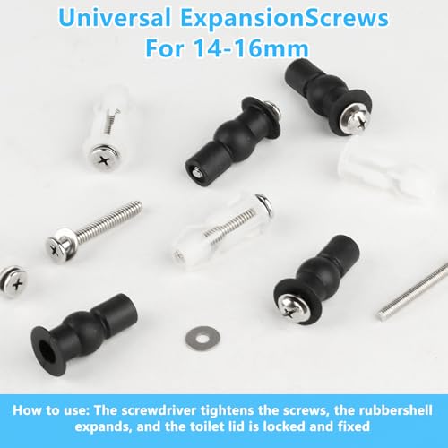 12 StkWC Sitz Befestigung von Oben, Universal Toilet Seat Replacement Parts, Toilettensitz Befestigungsbolzen