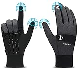 WARM & STOßFEST: Die Fahrradhandschuhe sind mit belüfteter Schafwolle gefüttert, weich und hautfreundlich. Der geeignete SBR-Stoßdämpfer ermöglicht die Streckbarkeit der Hände und erleichtert Ermüdung und Taubheit der Hände.