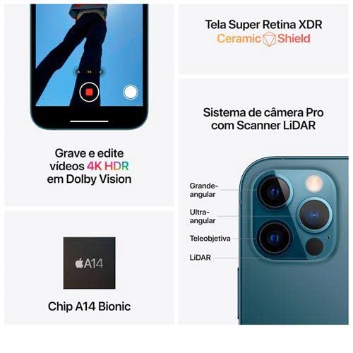 Iphone 12 Pro Max Apple Azul-pacífico, 512gb Desbloqueado