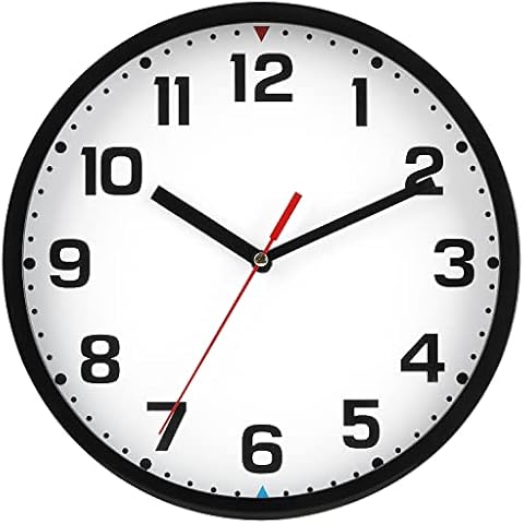 Wall Clock 9 Inch Battery Operated Silent Non-ticking Wall Clock Modern Quartz Design Decorative Indoor Kitchen Office Cover