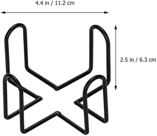 Black 4.4 Inch Iron Metal Coaster Holder for Both Round and Square Coasters New Modern Design, Stronger, Thicker Construction Holds Up to 7 Coasters Bar Tools