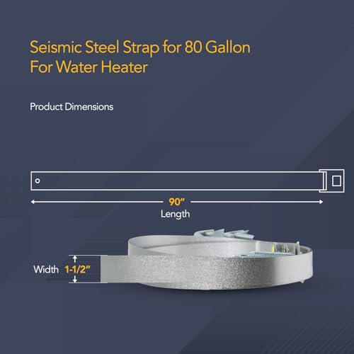 Everflow GWHSE80 Seismic Water Heater Restraining Strap, Galvanized Steel, 80 Gallon by Supply Giant - Image 3
