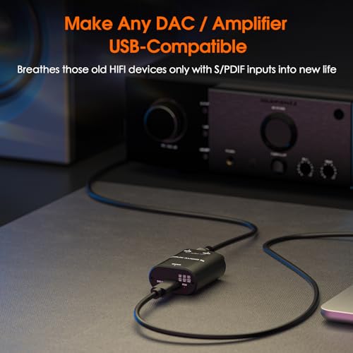 Nobsound Mini USB do SPDIF Konwerter Sygnałowy Interfejs Audio Koastalny / Optyczny PCM / Dolby AC3 / DTS 24bit / 192kHz PNP Podłącz i Używaj