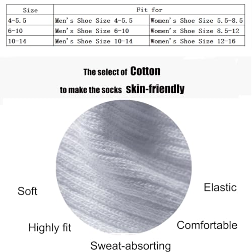 Smithking Comfy Quality Soft Breathable PURE Cotton Socks for Men & Women 6 pack3