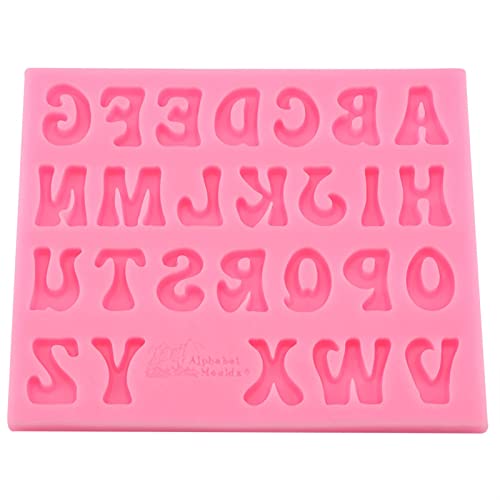 Lybunair Letter Shaped Silicone Fondant Tray, Template for Candy, Cake, Chocolate, and Gummy Decorations, Creating Alphabet Designs for Birthday Party Cakes, Cupcake, and Clay