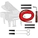 KXJHY 8Pcs Piano Tuner Tools, Piano Tuning Kit Professional Metal Rubber Tuning Mute Kit Including Hammer Mutes Strip Temperament Strip, 2 Long Mutes, 4 Short Mute with Handle for Piano Tuning