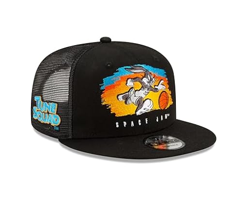 New Era Bugs Bunny Looney Tunes Space Jam Trucker Negro 9Fifty Gorra Snapback Ajustable | Ya disponible en tu tienda friki favorita! En mundofriki.es!