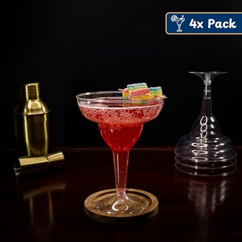 4-Pack Plastic Margarita Glasses (325ml) – Durable Cocktail Cups – Clear Cocktail Glasses for Margaritas, Daiquiris, and Martinis – Ideal for Parties, Weddings, BBQs & Outdoor Events - Image 3