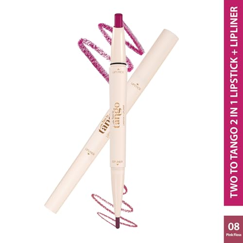 Image of Glam21 Two To Tango Lip Liner + Lipstick Duo |Non-Transfer |16hrs Long Stay | Creamy Matte Finish| Super-glide formula | Non-drying |For Sensational lip look, Pink Floss-08