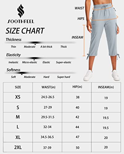 Soothfeel Women's Cargo Capris Pants With 6 Pockets Lightweight Quick Dry Travel Hiking Summer Pants For Women Casual (Black, Xl) #TOP6