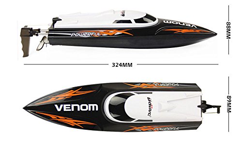 Udirc Venom 2.4GHz High Speed Remote Control Electric Boat (Black) - Thumbnail 3