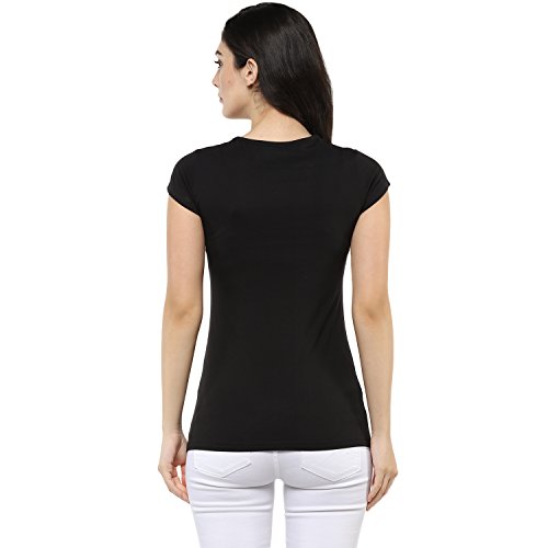 Image of Modeve Women Printed Cotton Blend Half Sleeve Round Neck T-Shirt for Summer