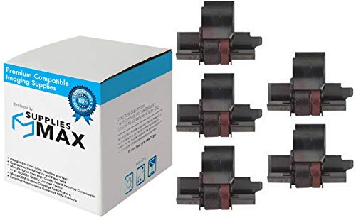 SuppliesMAX Compatible Replacement for Porelon PR-42 Black/Red Ink Rollers (5/PK) - Replacement to Seiko IR-40T
