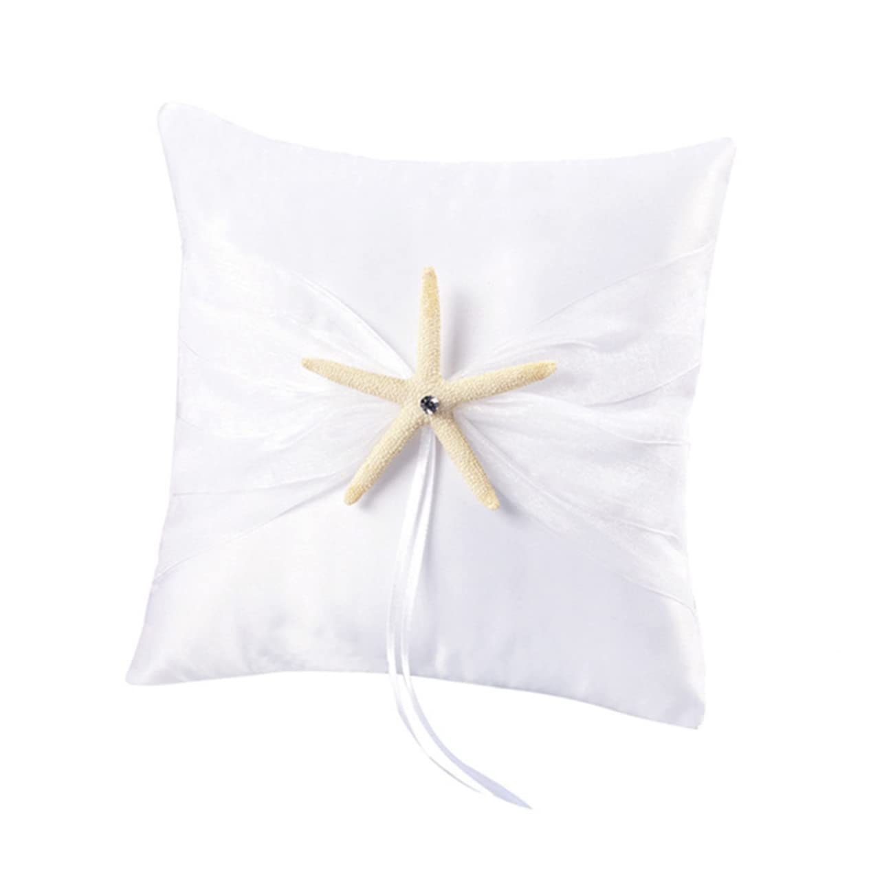 ifundom 3pièces Coussin Anneau De Mariage Étoile De Mer Accessoire Océanique pour Cérémonie De Mariage Souple Et Confortable Élégant Et Raffiné sans Anneau