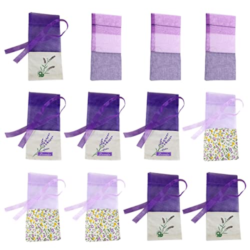 PRETYZOOM 12piezas Bolsitas De Lavanda Saco De Lavanda Bolsas De Regalos De Algodón Estampado Floral