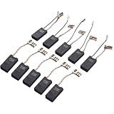 [Set completo da 10 pezzi per la sostituzione] Set di dieci spazzole di carbone per sostituire rapidamente trapani e martelli compatibili, modelli di supporto tra cui 5-40 DCE, GSH 5-CE, GSH 5 E e modelli specifici 11235EVS, 11241EVS, 11248EVS, 11263EVS, 11318EVS.
