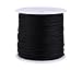 Filo Cerato Corda di Nylon, Haofy 100M x 0.8mm Corda di perline di nylon Corda cinese Corda di nodo Rattail Macrame Corda di Shamballa Corda nera per la creazione di gioielli fai da te