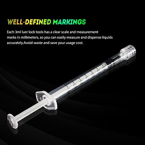 Image of 1ml Syringe 25G 1 inch Luer Lock Needle Lab Disposable Sample Syringes, 20 Pack