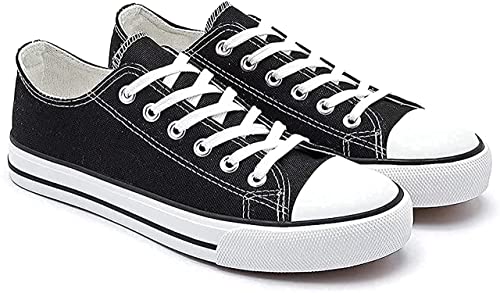 Image of YSCROWD Men's Sneakers Fabric Casual Canvas Black Shoes