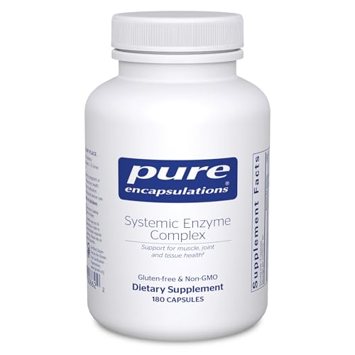 Pure Encapsulations Systemic Enzyme Complex - Supports Muscle Recovery & Joint Health - for Immune Health* - Gluten Free & Non-GMO - 180 Capsules