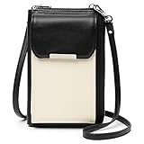 [MATERIAL]- Die Handytasche zum Umhängen Damen ist aus dem hochwertig Kunstleder hergestellt, das leicht, langlebig und weich ist, mit verstellbarem und abnehmbaren Schultergurt, erlaubt Schultertragen und crossbody