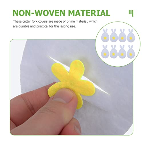 cabilock 8 pçs suporte de mesa de páscoa tecido não tecido feltro coelhinho talheres bolso utensílio