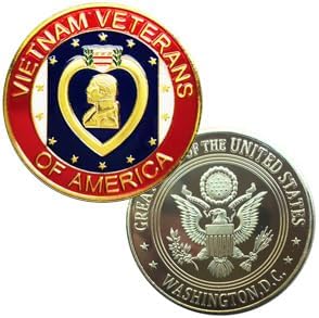 Vietnam Veteran Purple Heart #C1165B Military Honor Challenge Coin Award