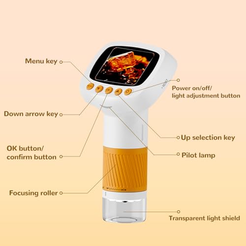 Microscope USB 1080p portable résistant aux chocs avec 8 LED réglables de précision - 4
