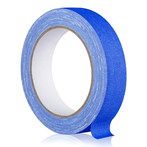 Image of GEYYANG Spike Tape, 1 inch x 20 Yards Blue Fluorescent Gaffers Tape, Black Light UV Reactive, Multipurpose Fluorescent for Stage Marking, Party and Art Crafts