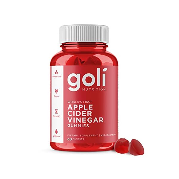 Apple-Cider-Vinegar-Gummy-Vitamins-by-Goli-Nutrition-Immunity-Detox-1-Pack-60-Count-with-The-Mother-Gluten-Free-Vegan-Vitamin-B9-B12-Beetroot-Pomegranate Goli Apple Cider Vinegar Gummy Vitamins - 60 Count - Vitamin B12, Gelatin-Free, Gluten-Free, Vegan & Non-GMO