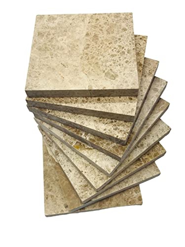 Tenedos Light Emperador Creamy Beige Polished Square 4x4 (9 Pieces)