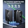 Charger Stand with Cooling Fan for Xbox Series S Console and Controller,Vertical Dual Charging Dock Accessories with 2 x 1400mAh Rechargeable Battery and Cover, Earphone Bracket for XSS(Black)