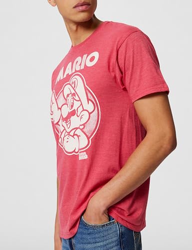 Nintendo So Mario Playera para Hombre - Rojo - Large